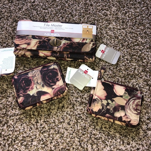 (BUNDLE) Floral Wallet + PLUS 2 MINI WALLETS - Picture 2 of 3